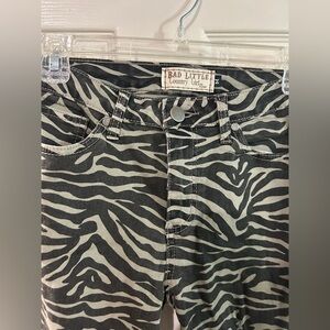 Women's Zebra Print Jeans - Black/White